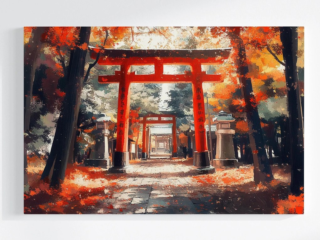 Poszter Japán Templom Kioto Torii Fushimi Inari 60x40