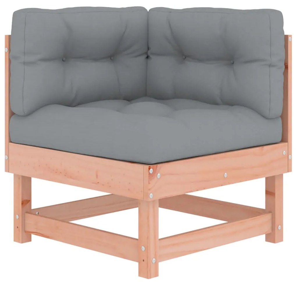 7 részes tömör duglászfenyő kerti társalgószett párnákkal