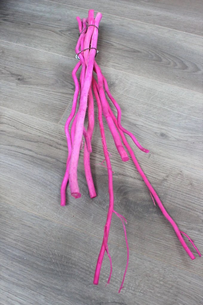 Rózsaszín dekoratív ágak 9db