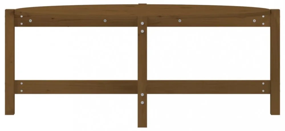 mézbarna tömör fenyőfa dohányzóasztal 118 x 63 x 45 cm