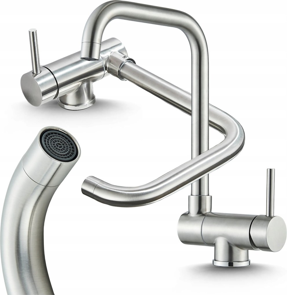 Ablak Alá Hajtható Csaptelep Álló Csaptelep Konyhai Mosogatóhoz Forgatható Kifolyócső