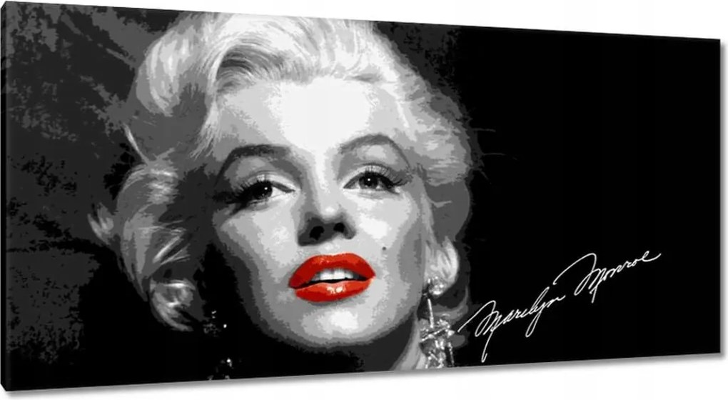 Festmények 115x55 Marilyn Monroe autogram