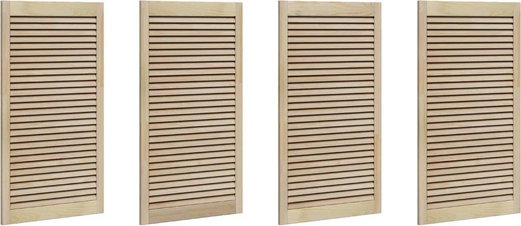 vidaXL Széfajtó 4 pcs Természetes 110 x 2,1 x 59,5 cm Tömör fenyőfa