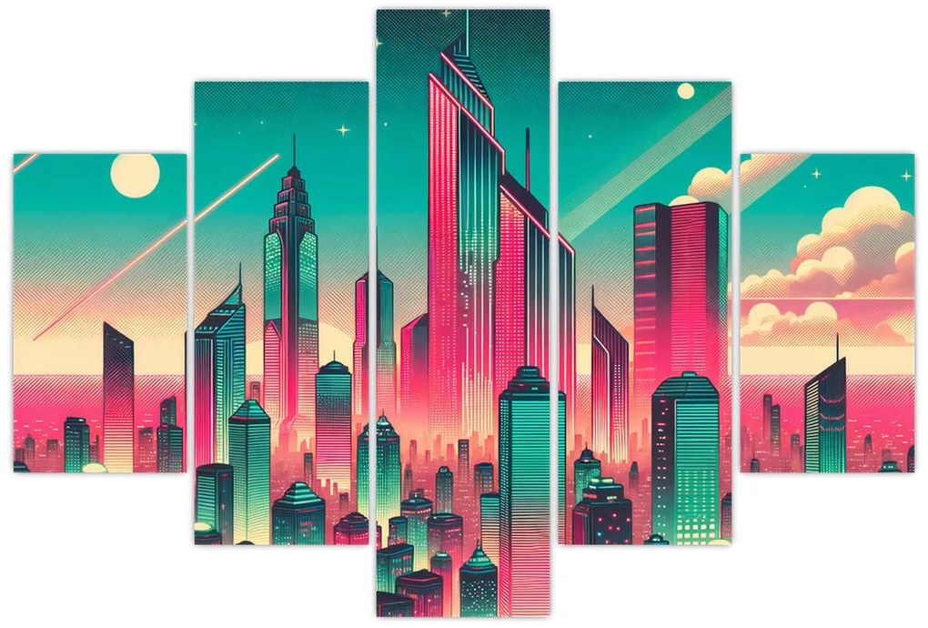 Kép – Nagyváros pop-art stílusban (150x105 cm)