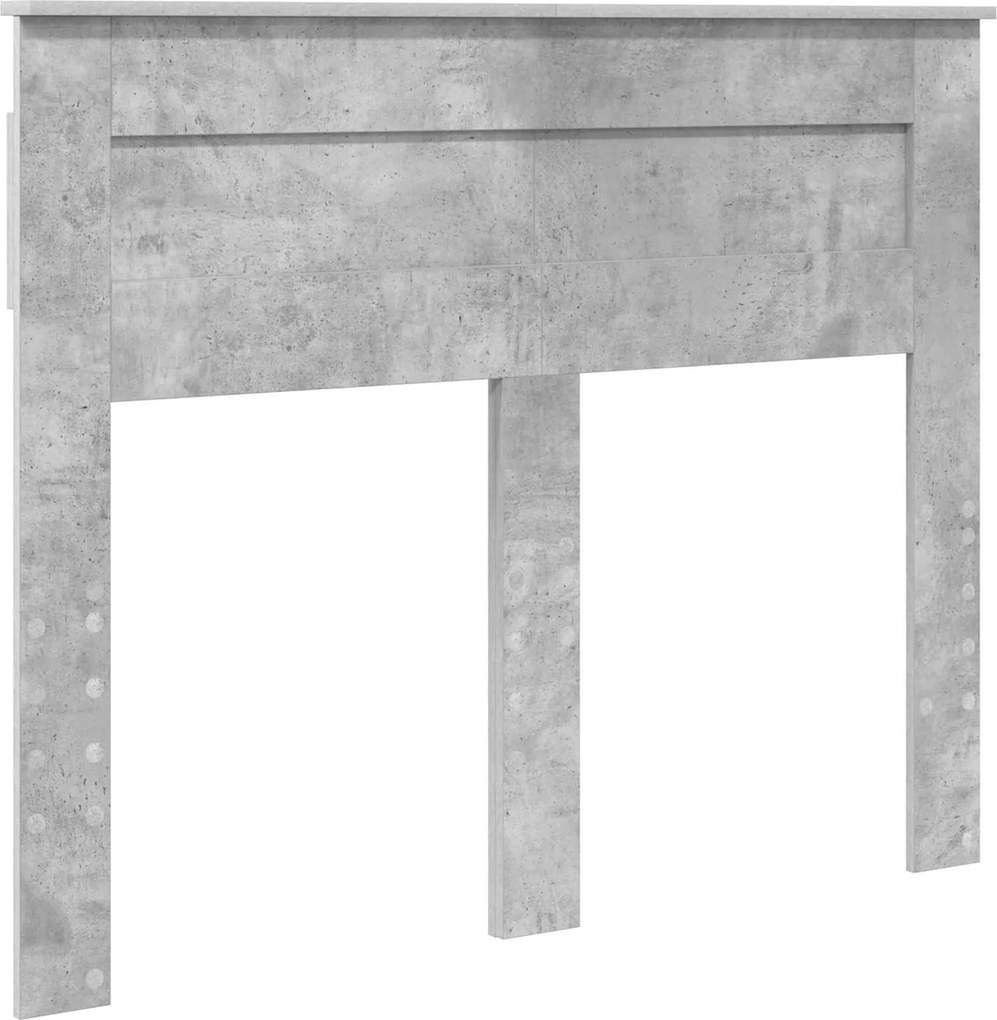 vidaXL Fejtámla Beton Szürke 135 cm Faanyag