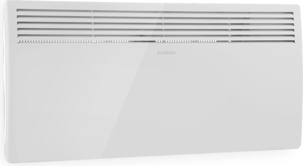 Klarstein Hot Spot Slimcurve, konvektor, fűtőtest,  80 x 40 cm, 40 m², 2000 W, 5 - 40 °C, IP24, fehér