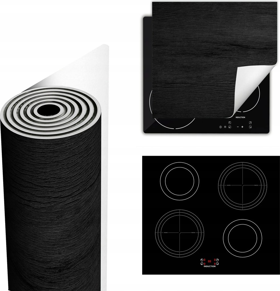 Tűzhelyvédő Szőnyeg Több Helyet Biztosít 60x52 fekete fa