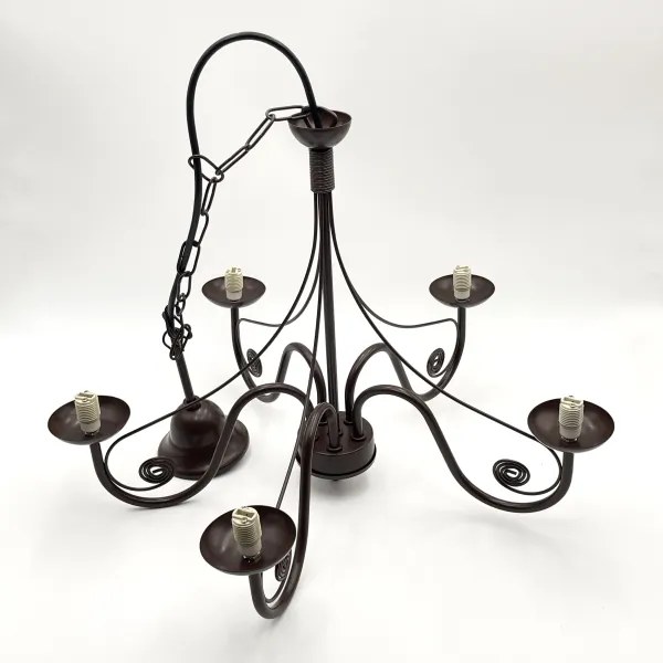 Brilagi - LED Csillár láncon COTTAGE 5xG9/40W/230V barna/fehér