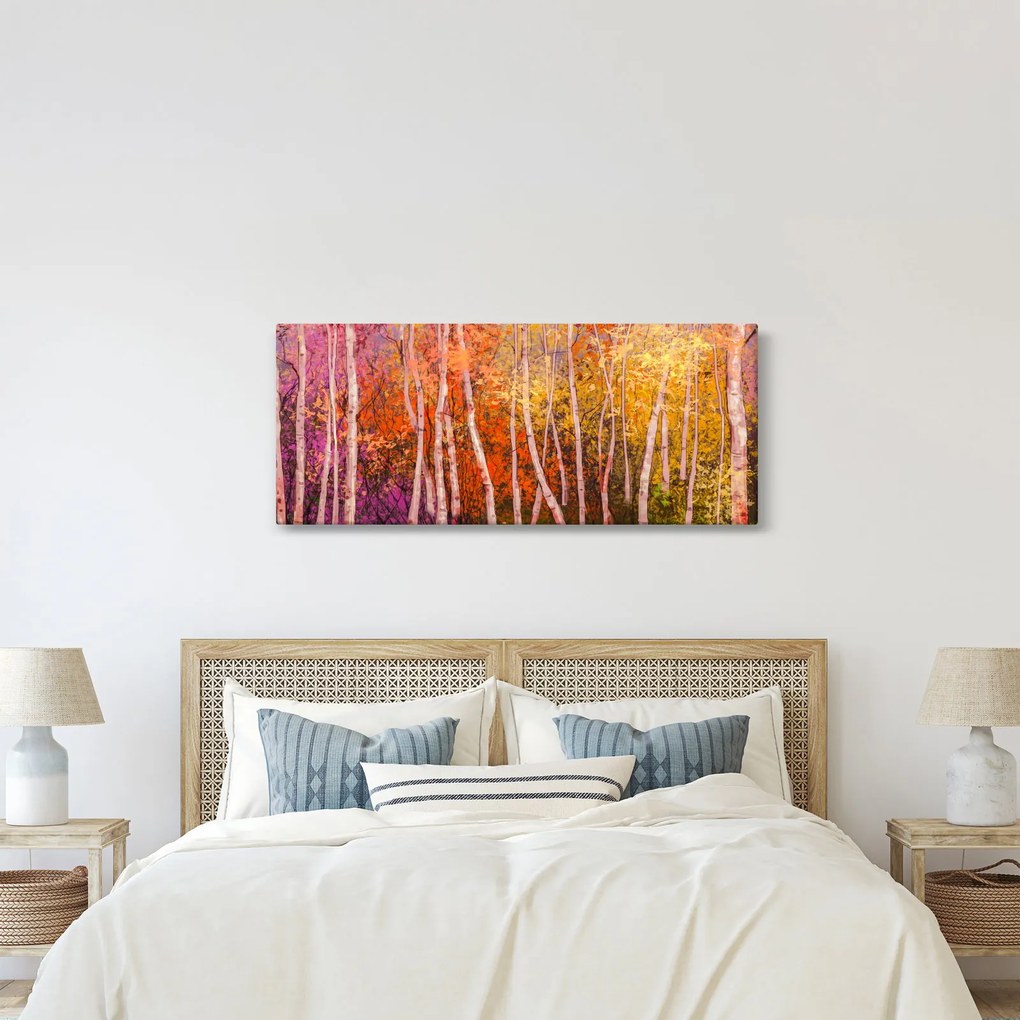 Egy kép egy színes erdőről (120x50 cm)