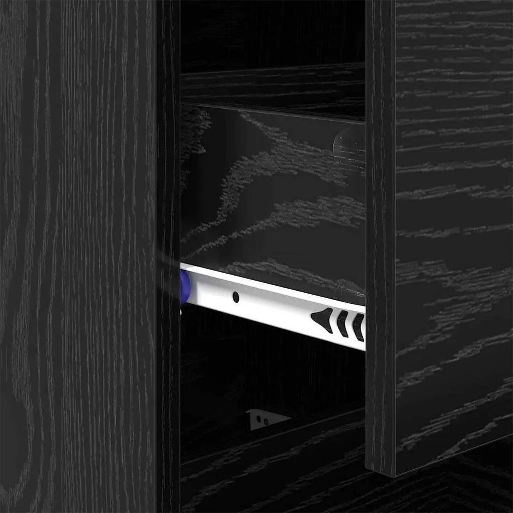 Széf fiókkal Musta tammi 34 x 34.5 x 90 cm Faanyag