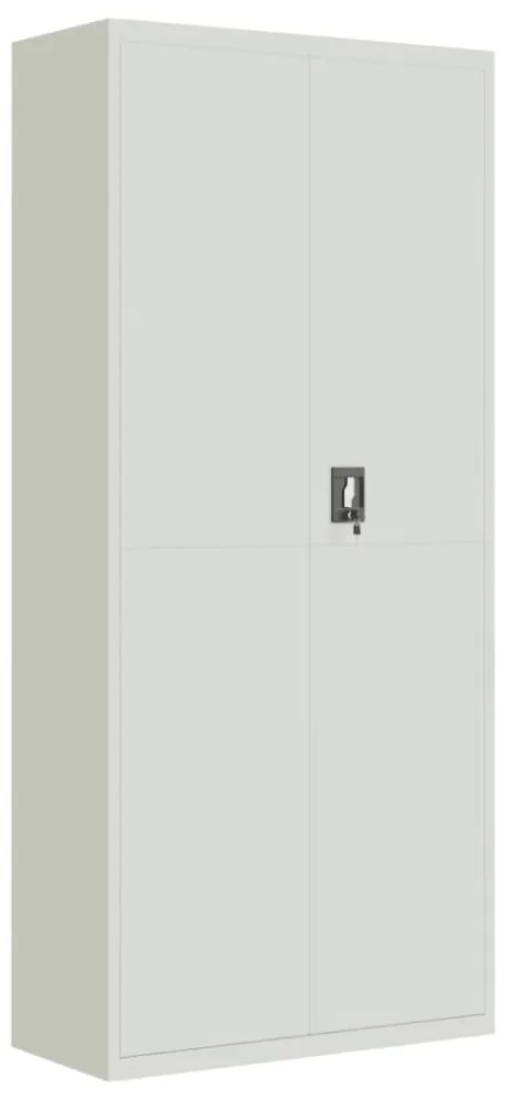 világosszürke acél irattartó szekrény 90x40x200 cm