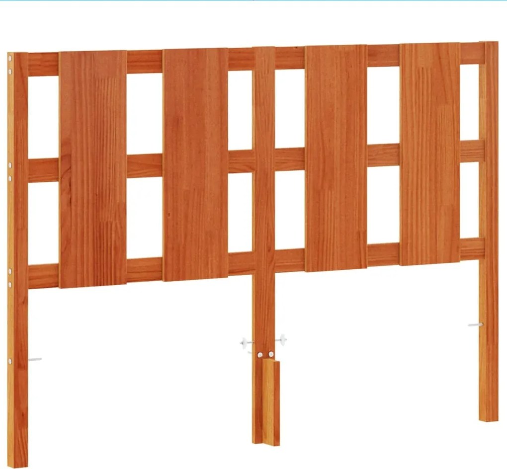 vidaXL viaszbarna tömör fenyőfa fejtámla 135 cm