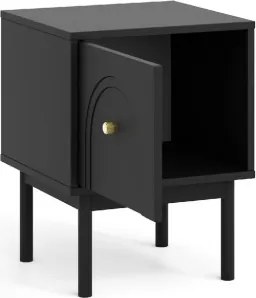 MAZOMA STOLIK NOCNY 1D CZARNY/N.CZARNE/U.ZŁOTE