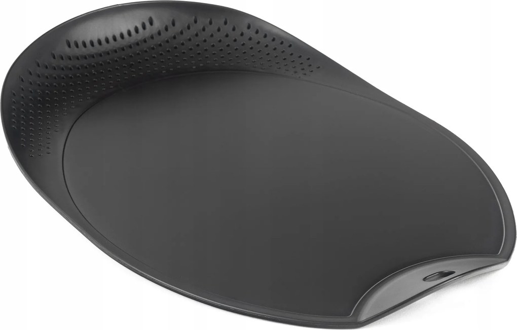 Vágódeszka Műanyag Konyhai Csepegtető Fogantyúval Fekete 38x25cm