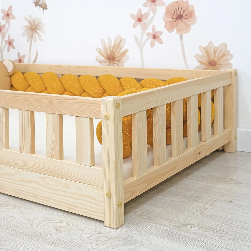 Ourbaby® Montessori Meadow Children's Low Bed - Natural 180x80 cm