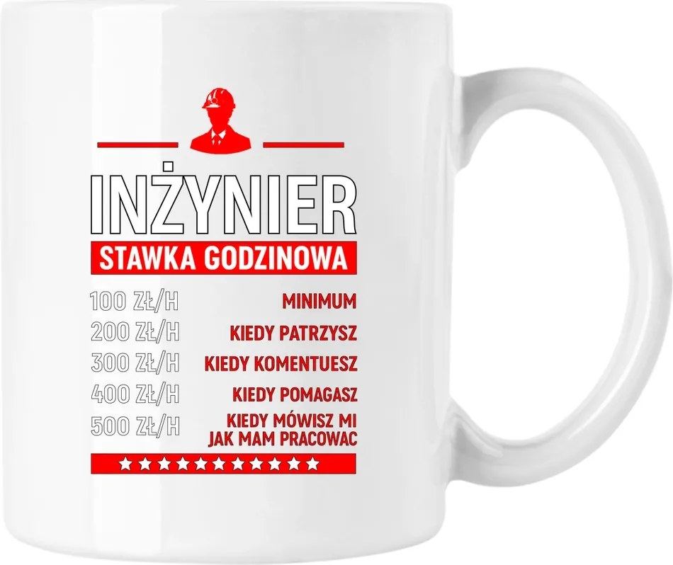 Bögre Műszaki mérnök vicc Fehér 330ml