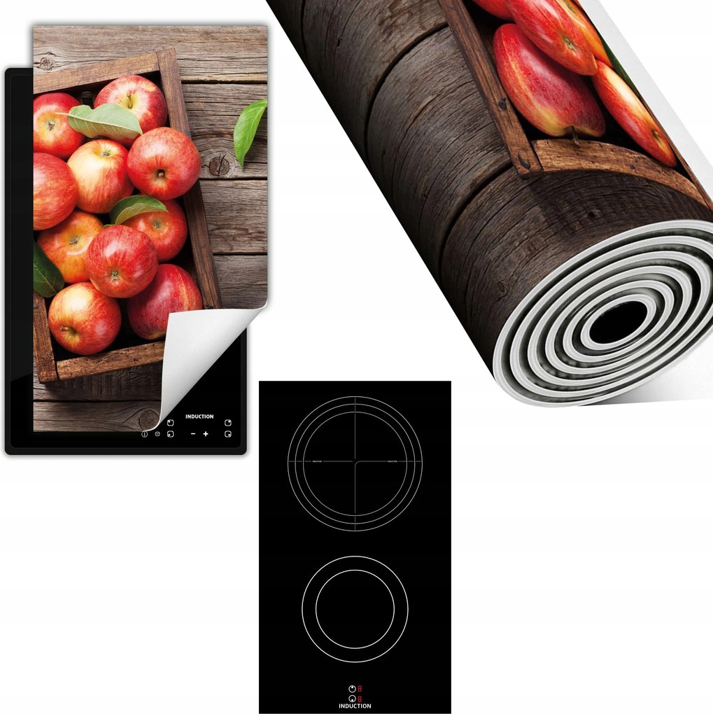 Indukciós Védőszőnyeg Konyhapult 30x52 Alma fa
