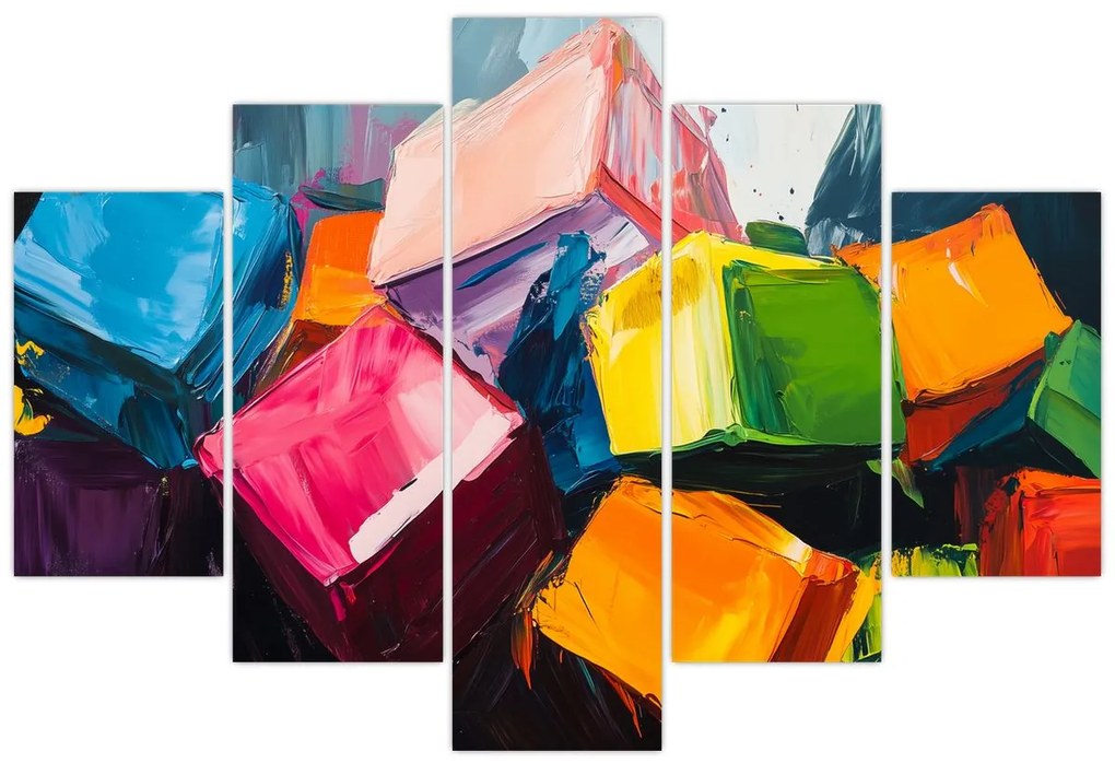 Kép - Színes kockák (150x105 cm)