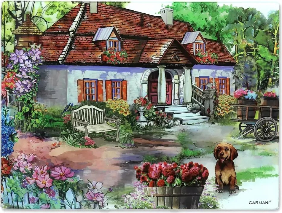 Village Life Vidéki Üveg Vágódeszka a CARMANI-tól