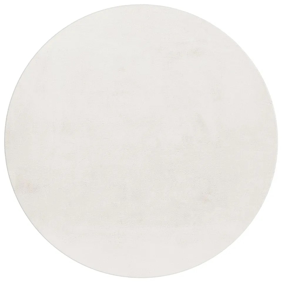 Krémszínű mosható kerek szőnyeg ø 120 cm Pouffy – Ayyildiz Carpets