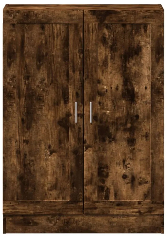 füstös tölgy színű szerelt fa könyvszekrény 82,5x30,5x115 cm