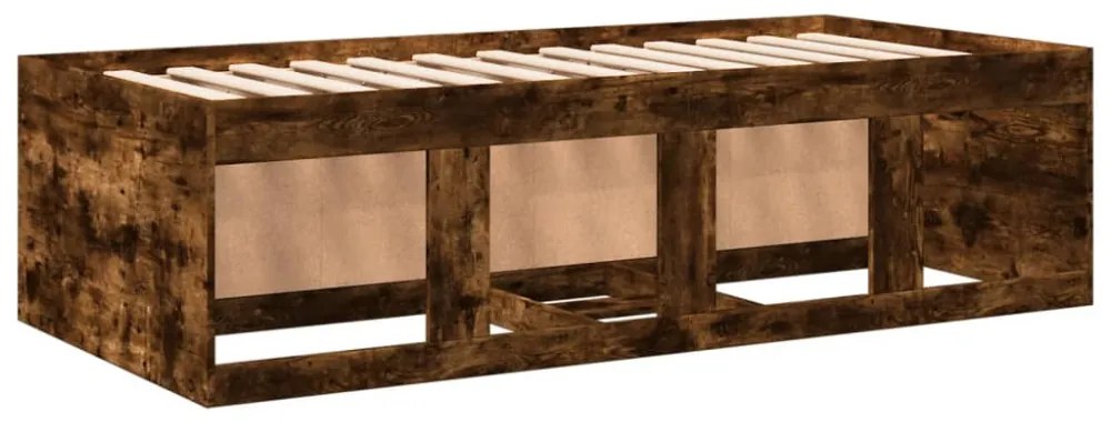 füstös tölgy kanapéágy fiókkal matrac nélkül 90x190 cm
