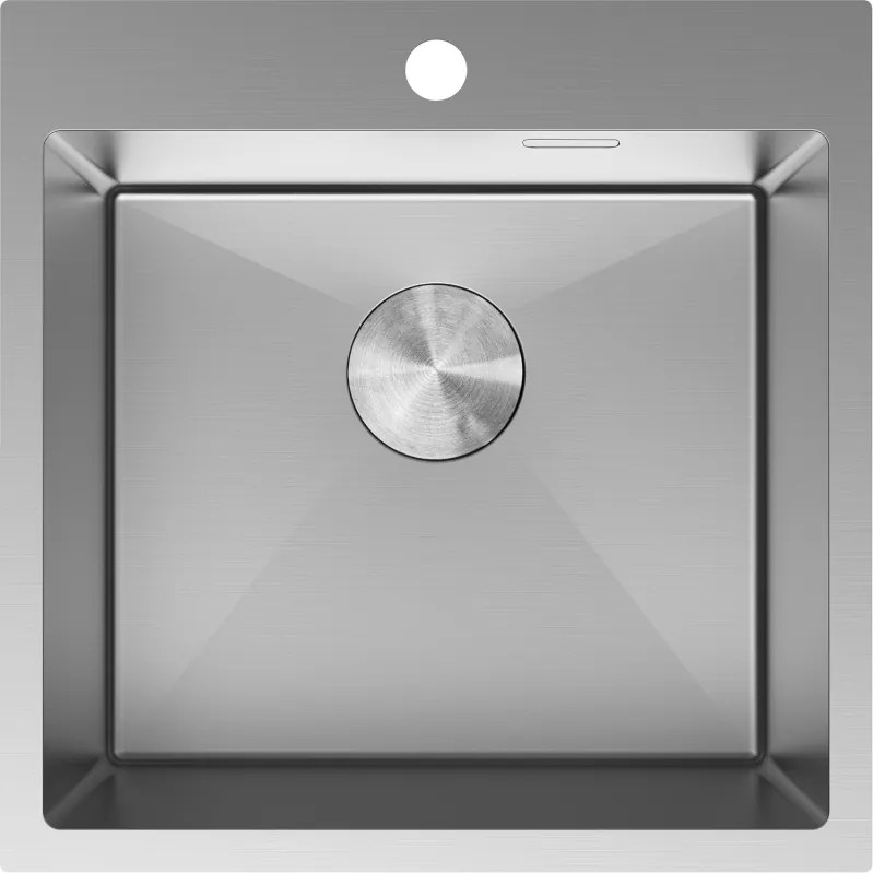 Mexen Solix 1 rekeszes acél mosogató 500 x 500 mm, inox - 6407501000-01