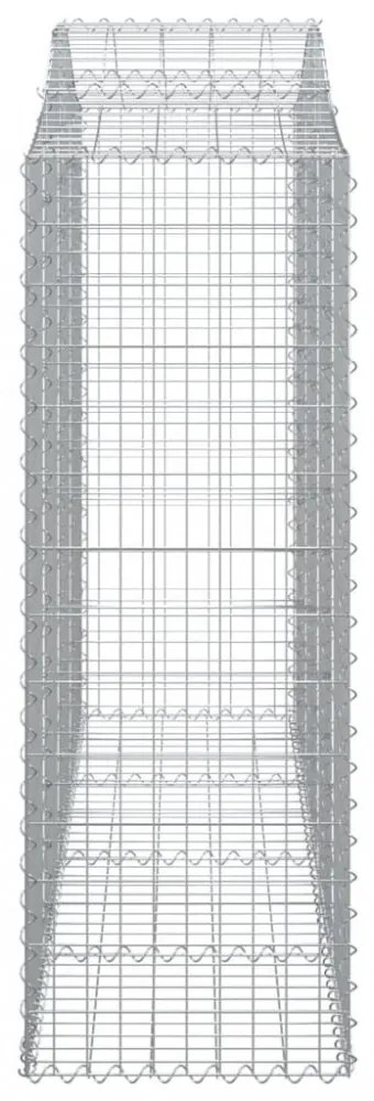 2 db íves horganyzott vas gabion kosár 200x50x140/160 cm