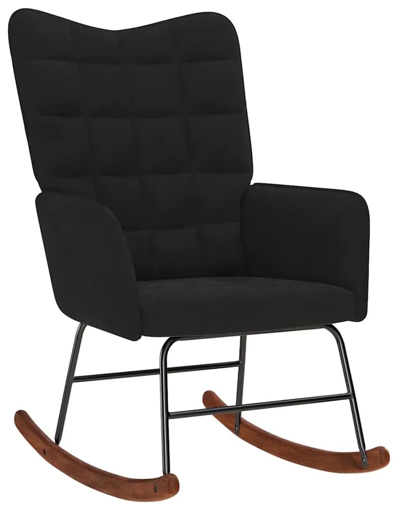 fekete bársony hintaszék ülőkével