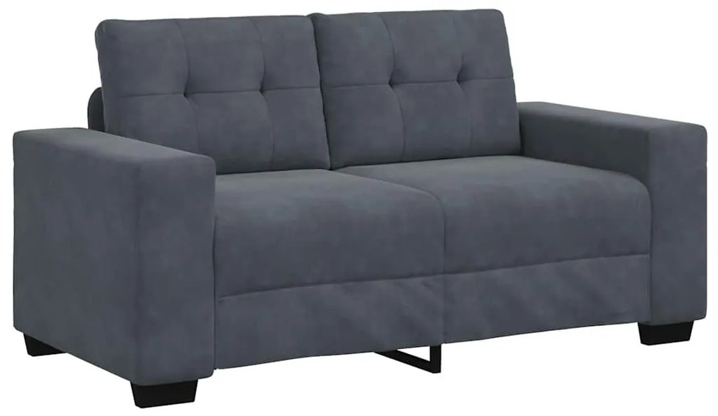 sötétszürke bársony loveseat kanapé 120 cm