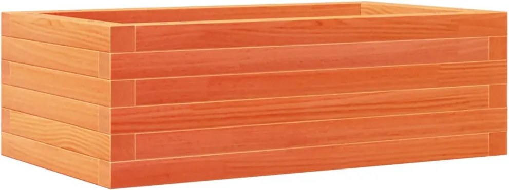 vidaXL viaszbarna tömör fenyőfa kerti virágtartó 70 x 40 x 23 cm
