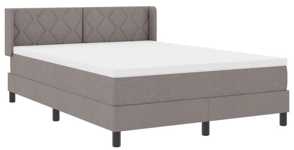 Boxspring Ágy Matrac Közepes Szürke - 160 x 200 cm Szövet