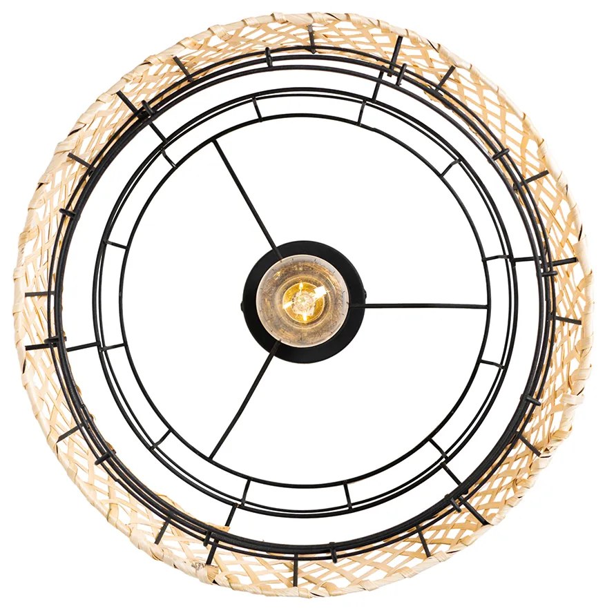 Keleti mennyezeti lámpa fekete bambusszal - Irena