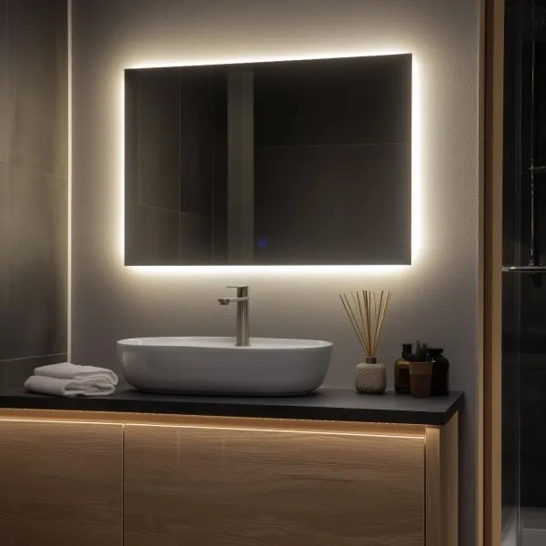 Brilagi - LUCE LED fürdőszobai tükör, LED/30W/230V, 60x90 cm, IP44, CRI 90, dimmelhető + CCT