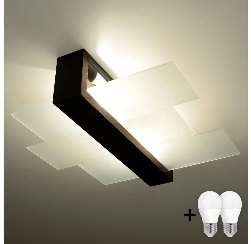 Brilagi Brilagi - LED Mennyezeti lámpa HERA 2xE27/7,5W/230V wenge BG0546