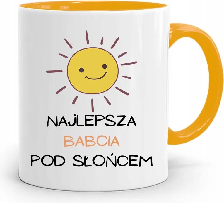 Sárga Bögre Nagymama Napja Legjobb Nagymama nyomtatott fényképpel