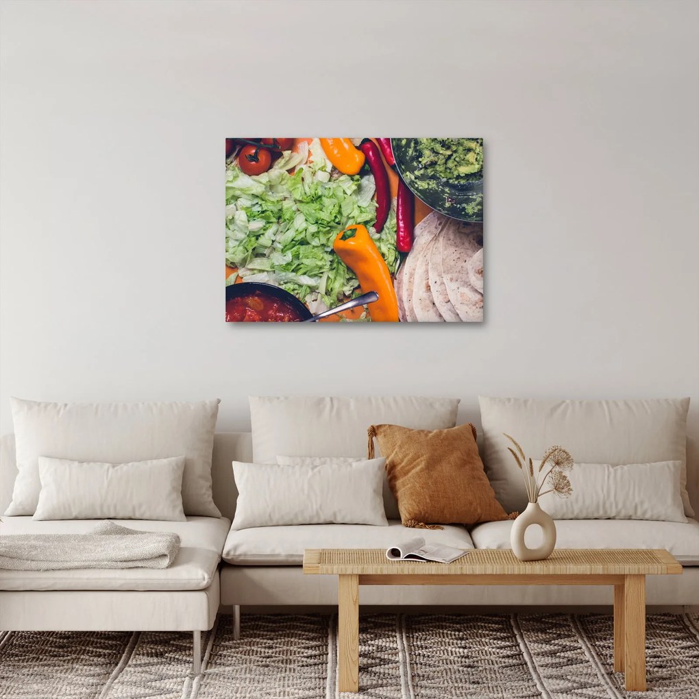 Zöldségek képe (70x50 cm)