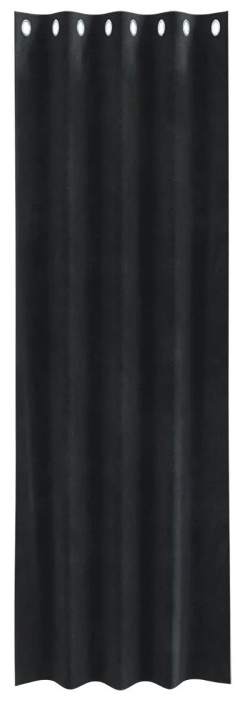 Függönyök függönyökkel 2 pcs Fekete 140 x 225 cm Bársony