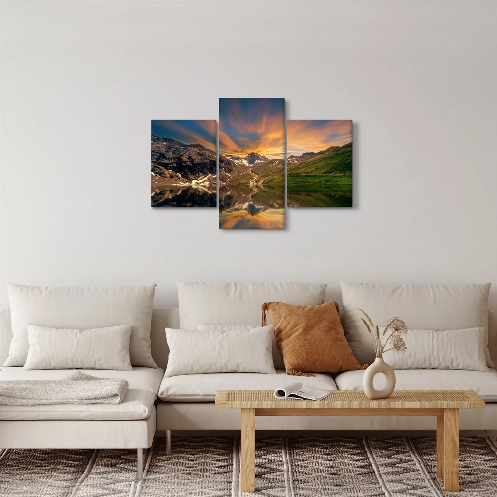 Kép - Visszaverődés a hegyi tóban (90x60 cm)