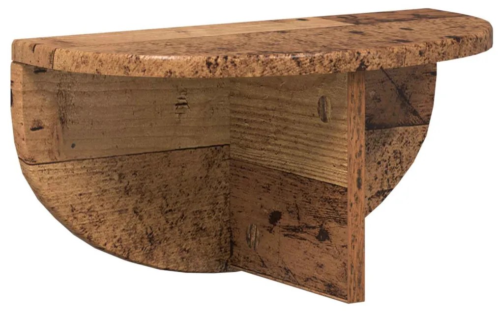 vidaXL Falpolc Falra szerelhető 2 pcs Öreg fa 38 x 19 x 19 cm Faanyag