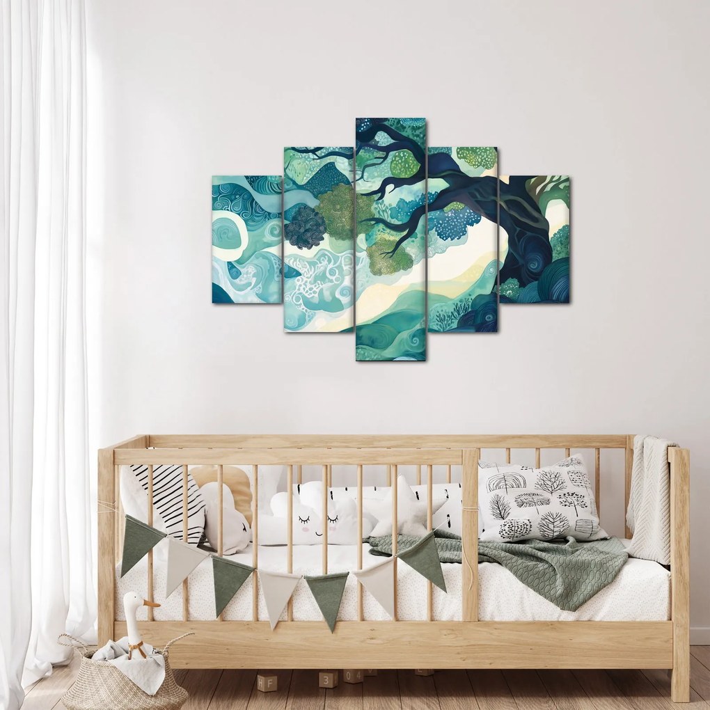Kép – Az életfa zöld lombkoronája (150x105 cm)