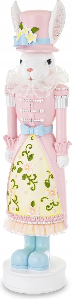 Húsvéti figura nyuszi figura pasztell hölgy 59x14x15cm Art-Pol 183148