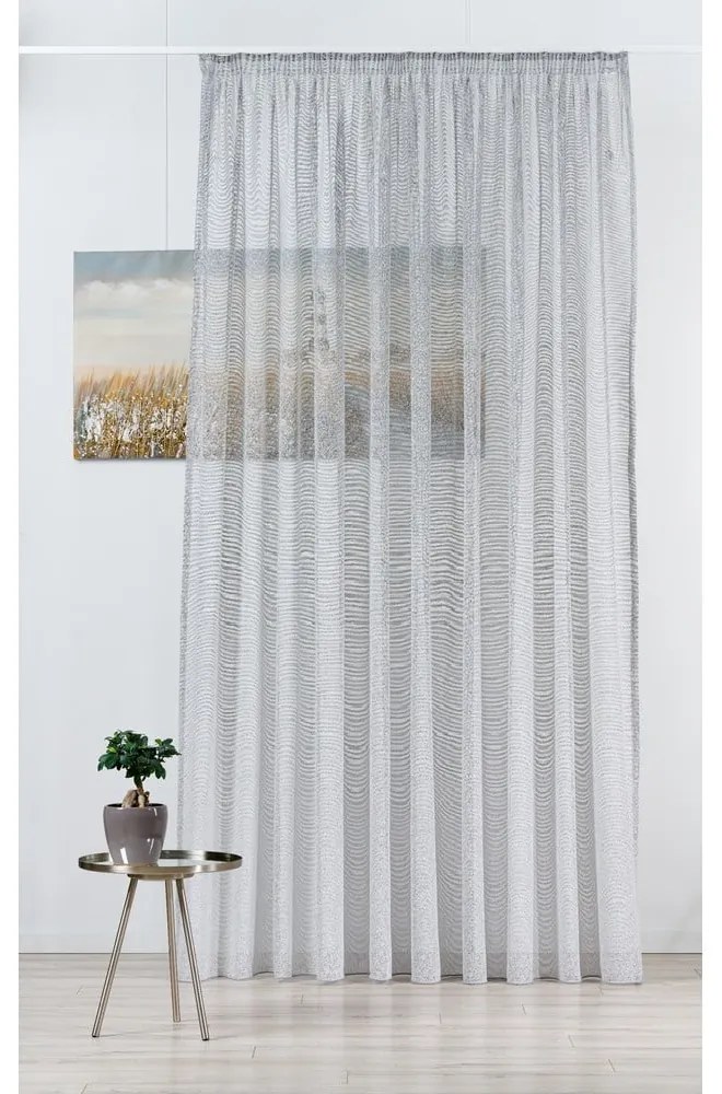 Szürke átlátszó függöny 300x245 cm Carmine – Mendola Fabrics