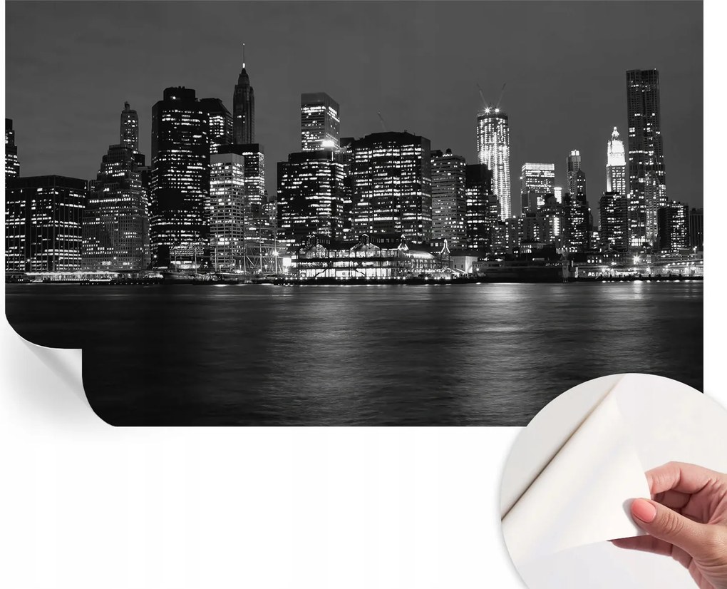 Öntapadós fali fotótapéta Hálószobába Éjszakai metropolisz 416x254 cm