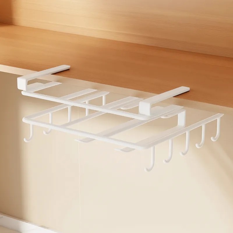 Függesztett konyhai rendező akasztókkal RAXIMO, fehér