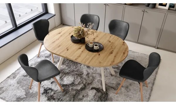 Étkezőasztal ARTUR artisan tölgy/bézs