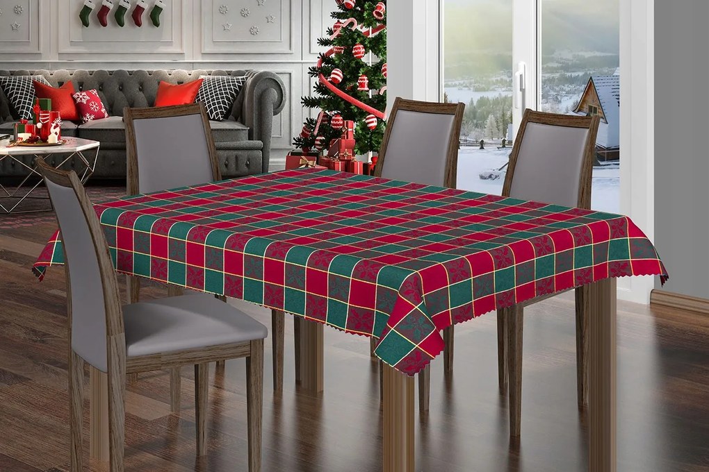 Mg Abrosz Kockás Zöld/piros 150x240 Karácsony