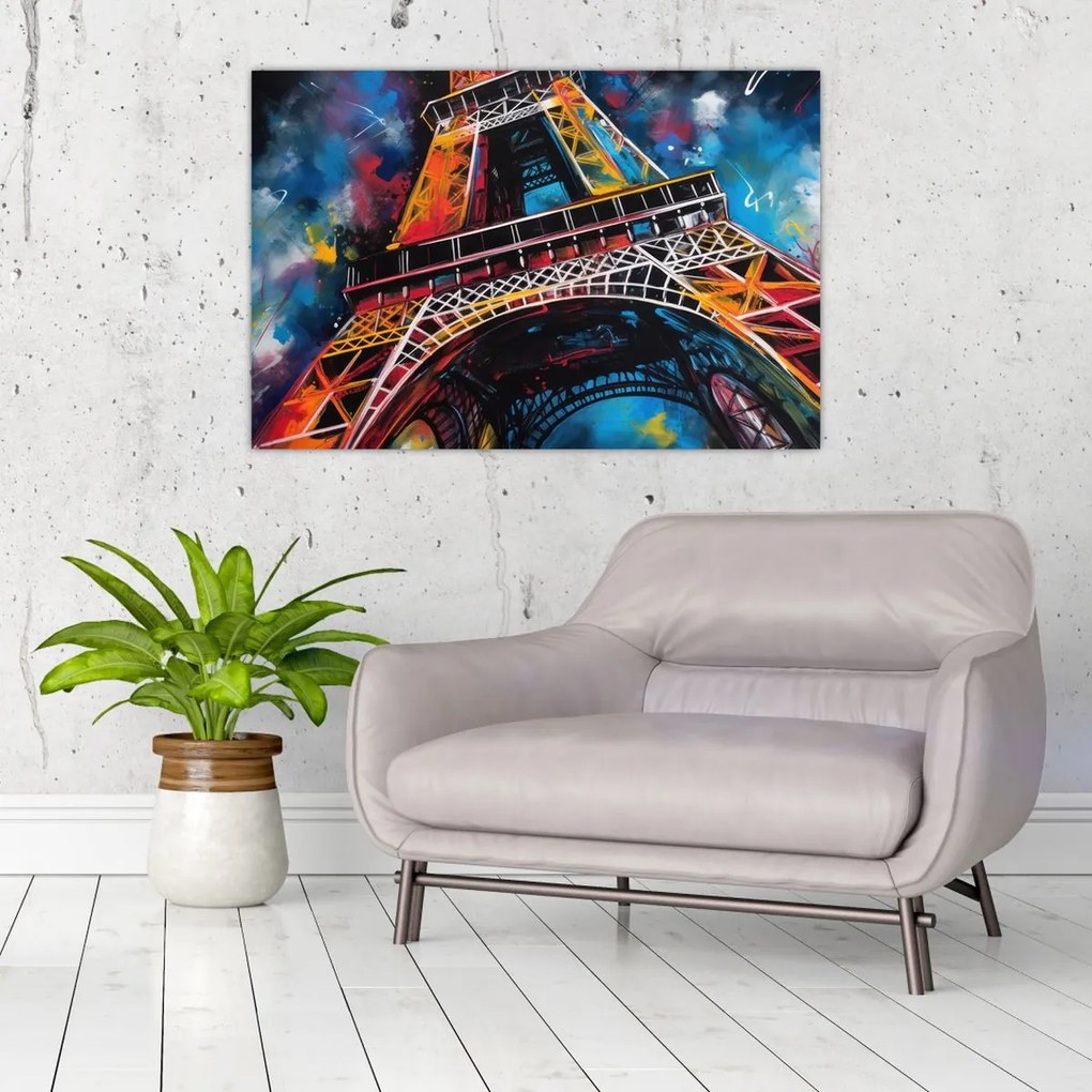 Kép - Az Eiffel-torony festménye II. (90x60 cm)