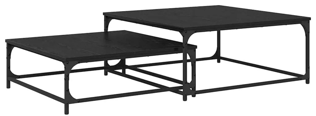 Fészkelt Kávézó Asztal 2 pcs Musta tammi 80 x 8035 x cm Faanyag