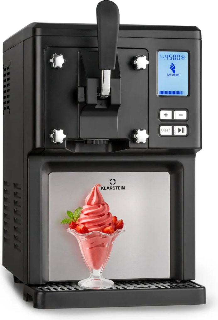Klarstein Sweet Sundae fagylaltkészítő kompresszoros 1,5l rozsdamentes acél fekete